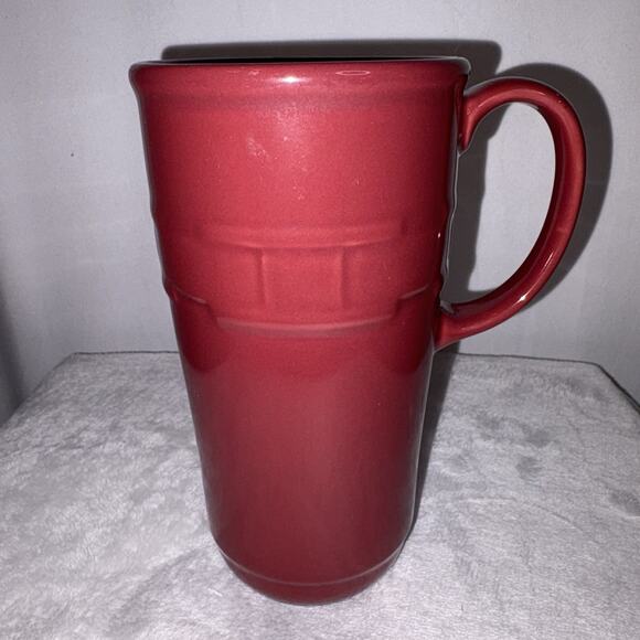 Longaberger Pottery Woven Traditions Tall Paprika Coffee Mug/Cup - Picture 1 of 5